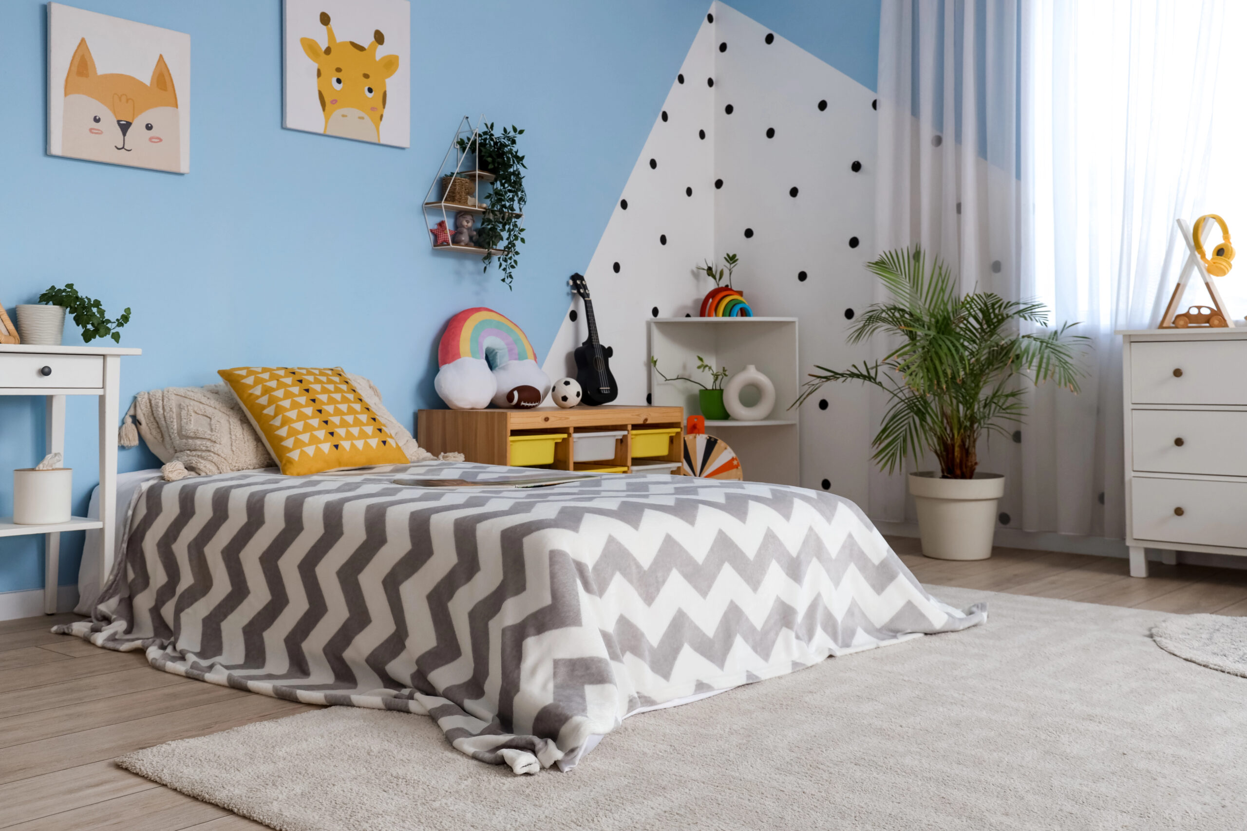 Painted child's bedroom