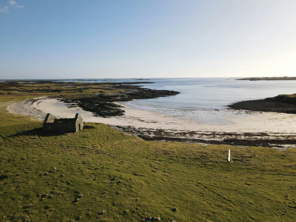 Abandoned house on the seashore in Connemara