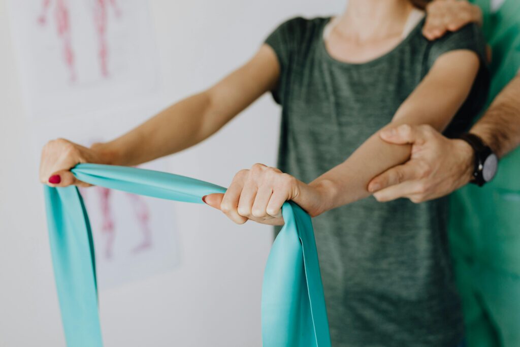 Person experiencing physical therapy