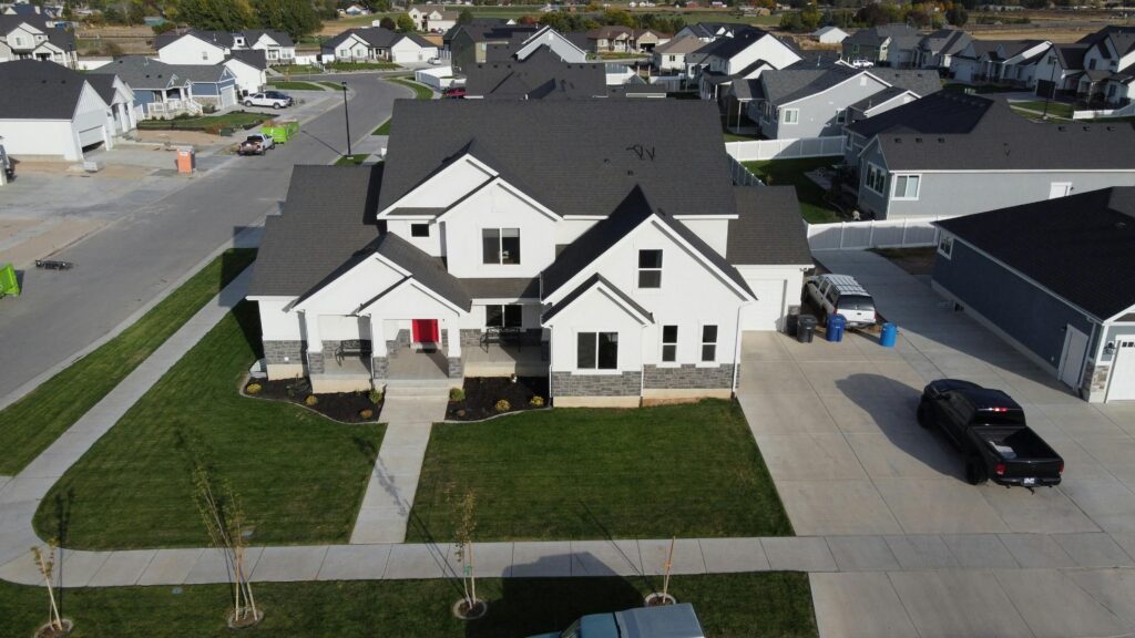 Aerial view of houses in Utah