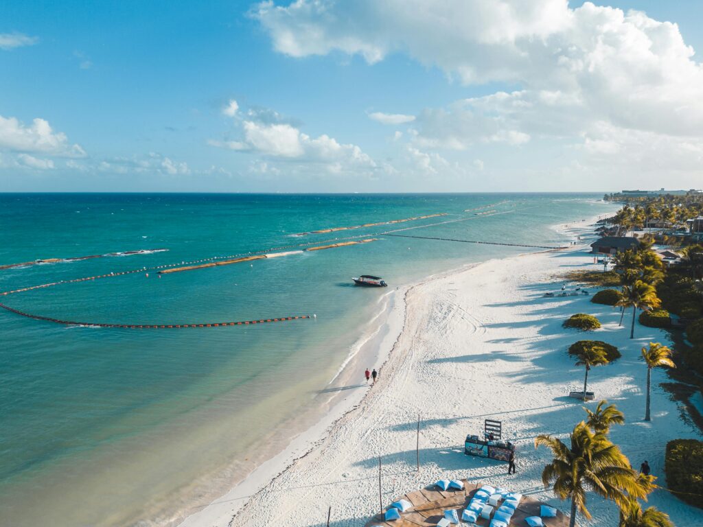 Aerial view of Playa del Carmen, Mexico