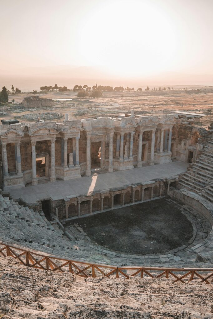 Aerial view of ancient ruins in Turkey