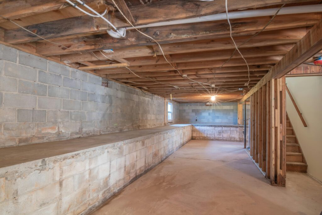 An empty basement