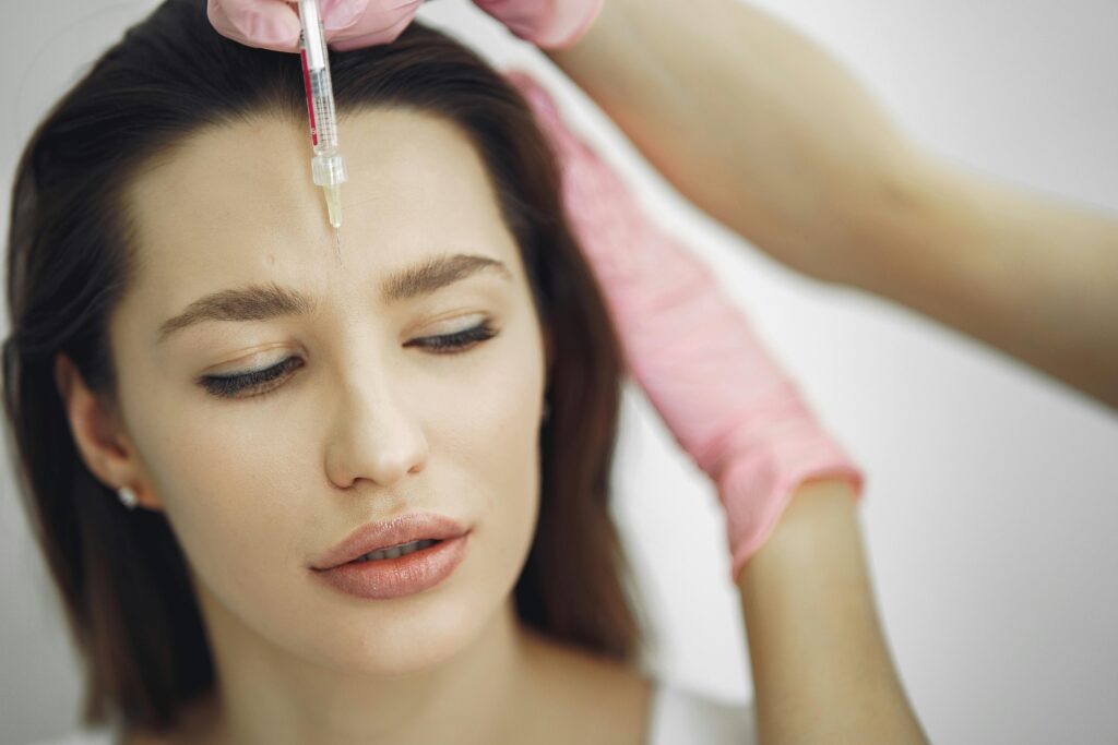Woman getting botox