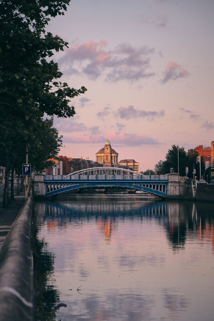 Sunset view of the River Liffey