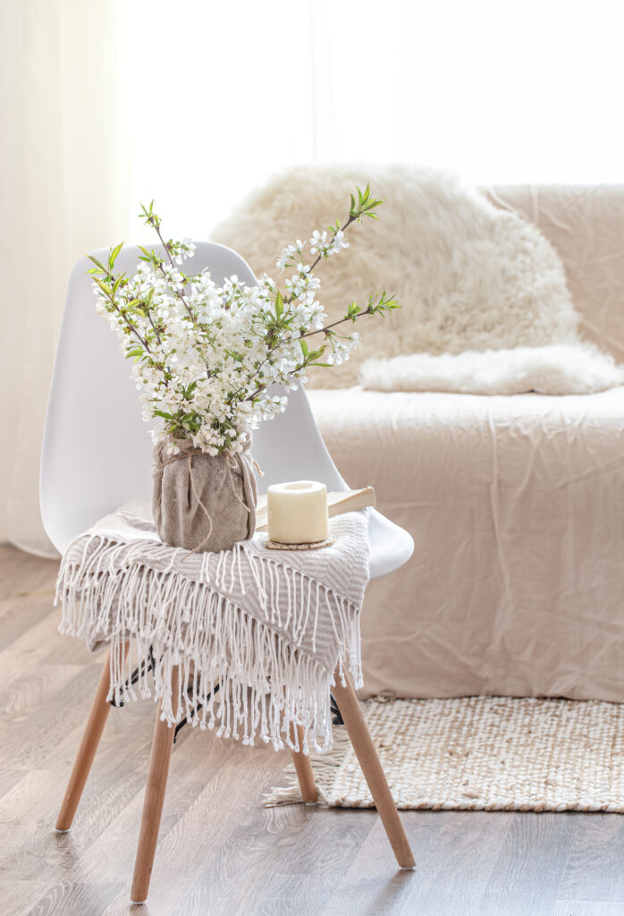 Different fabrics in a living room
