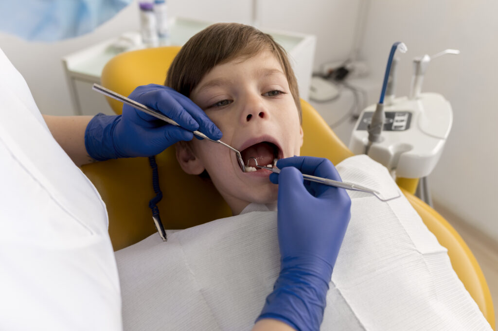 Child at the dentist