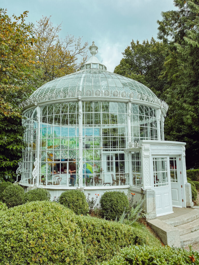 The glass café in Woodstock Gardens, Kilkenny