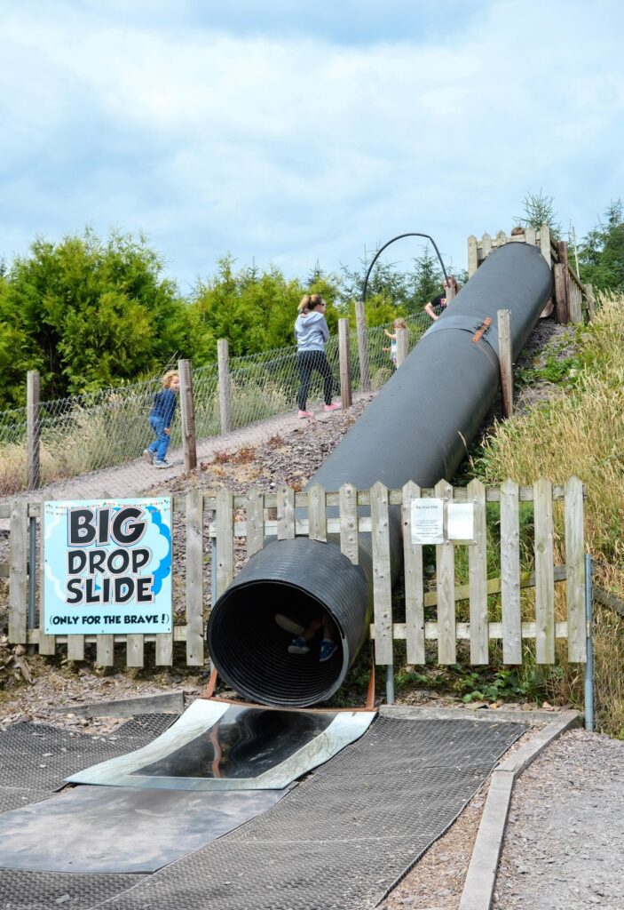 Big drop slide at Leahy's Farm