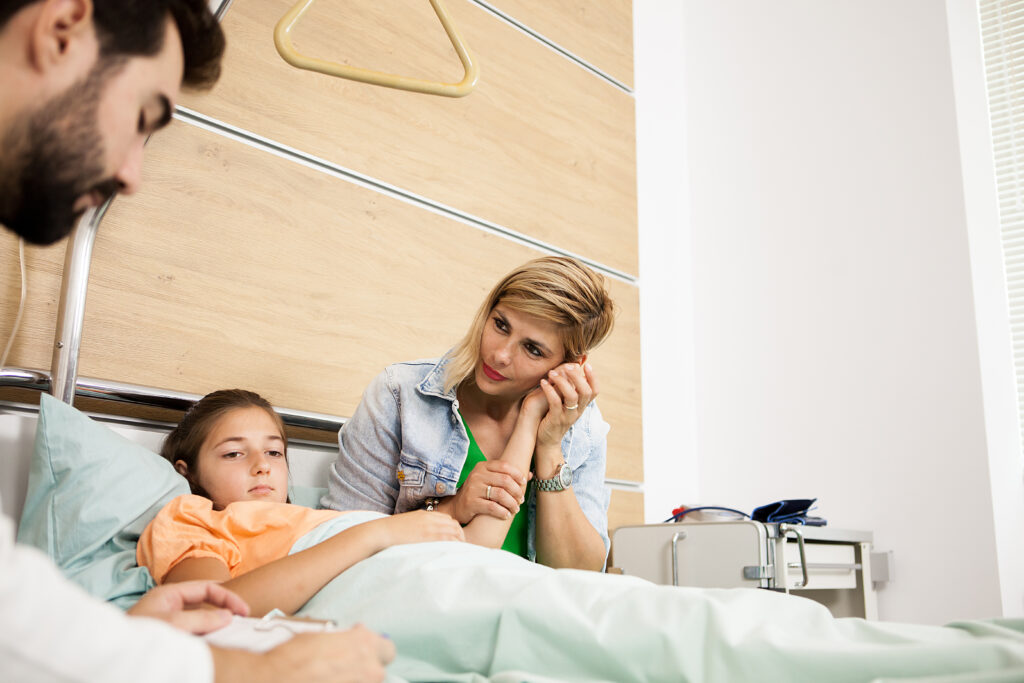 Family in hospital