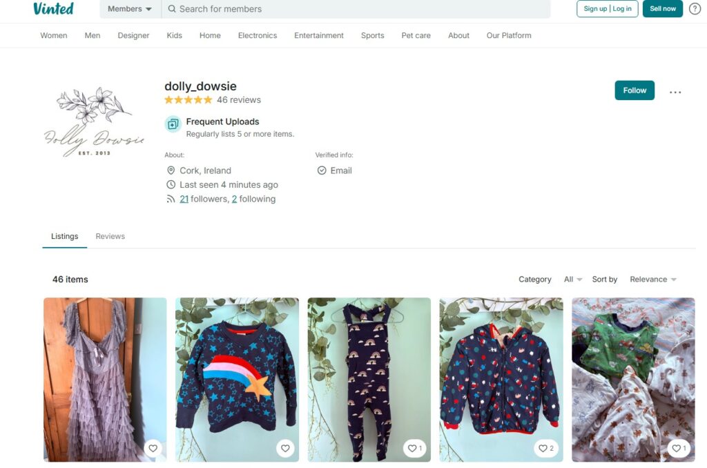 dolly_dowsie Vinted account
