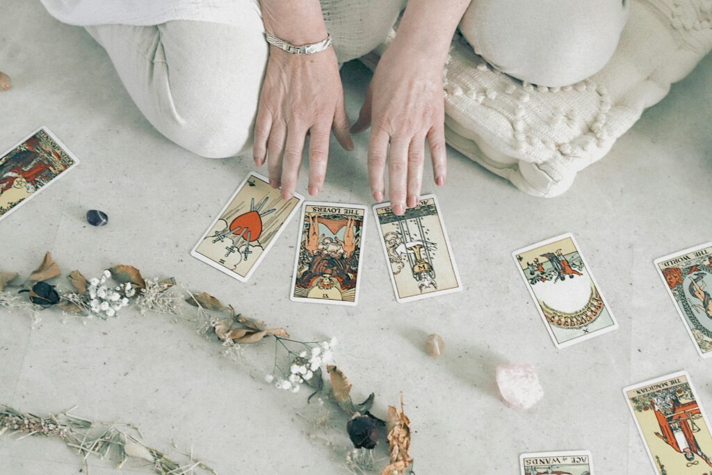 Anon person practicing tarot