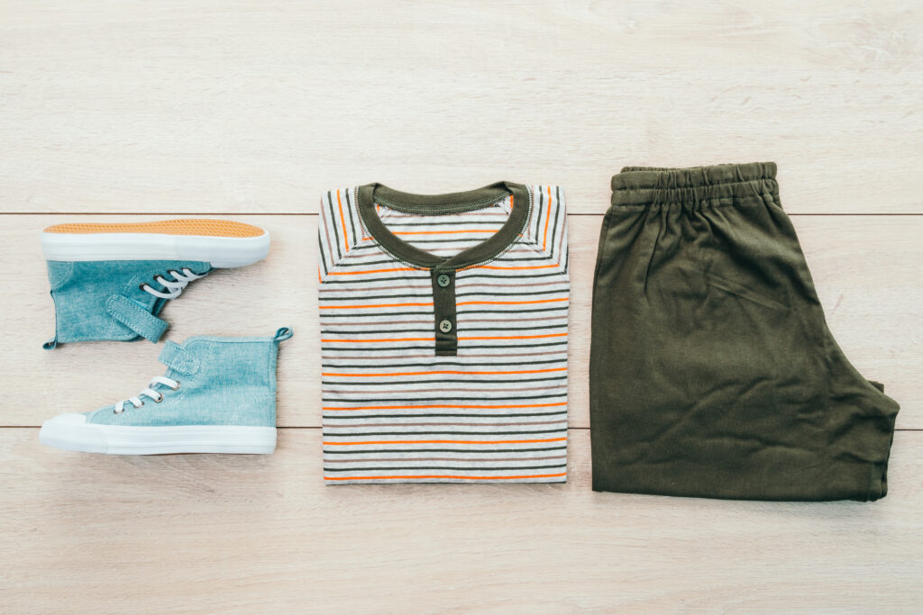 Boys clothes flat lay image