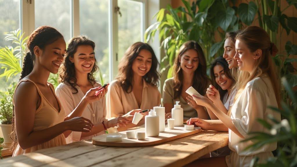 Diverse women eco-friendly products.