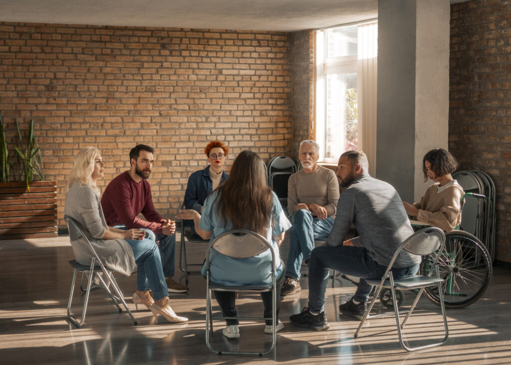 Support group of people