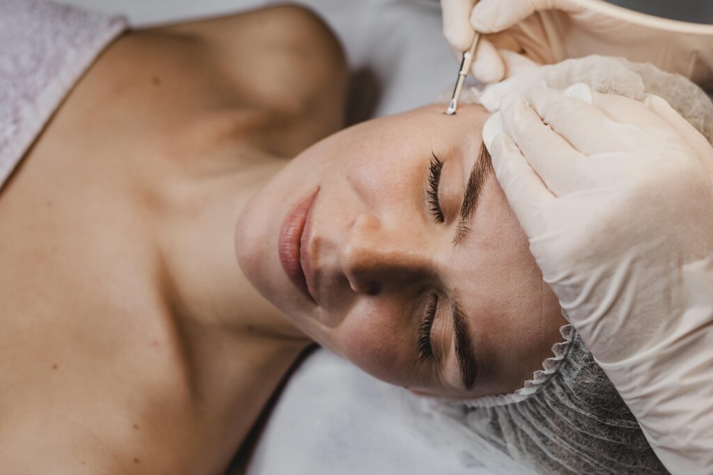 Woman getting a skincare treatment