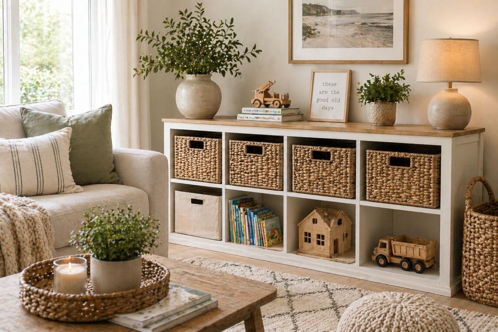 Living room toy storage