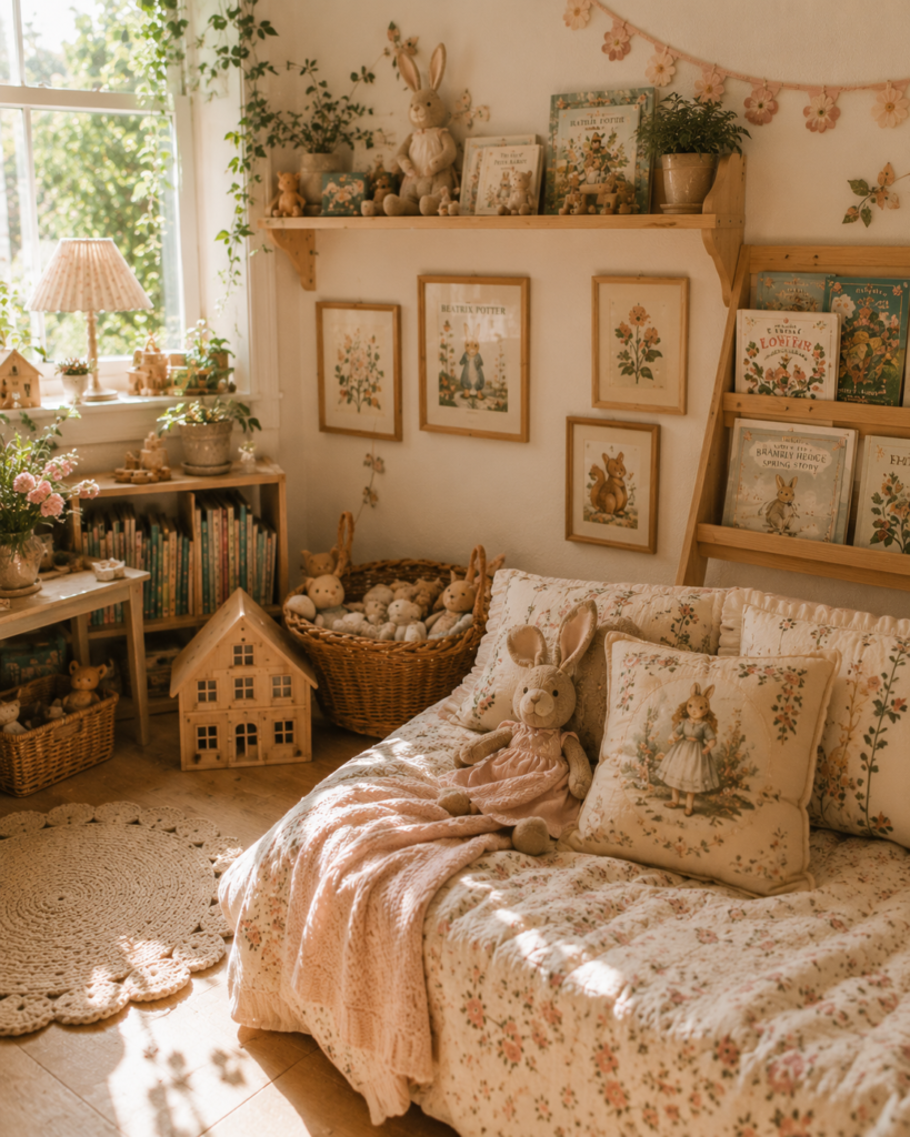 Beautiful decor details in a girl's room