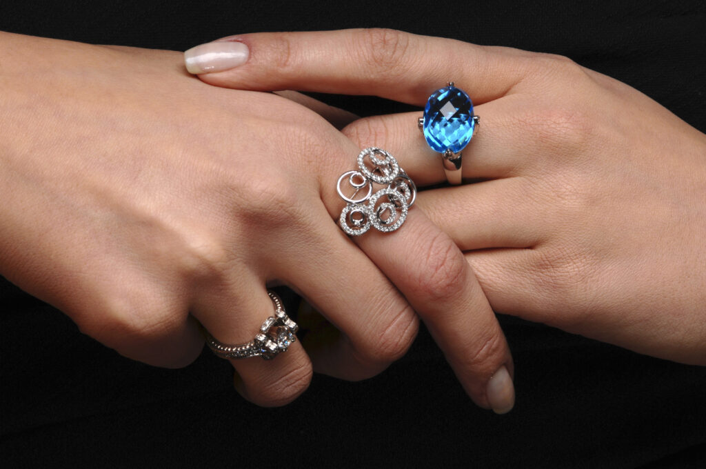 Rings on a woman's hands