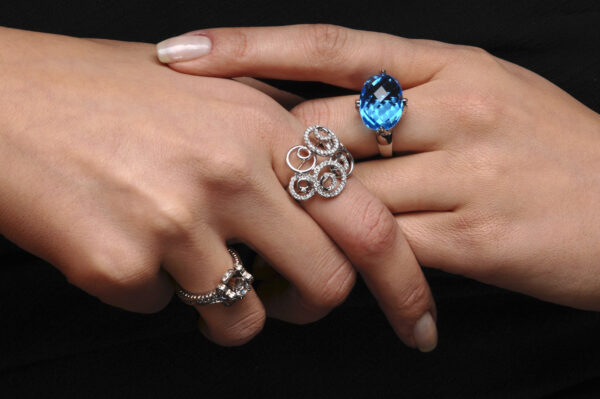 Rings on a woman's hands