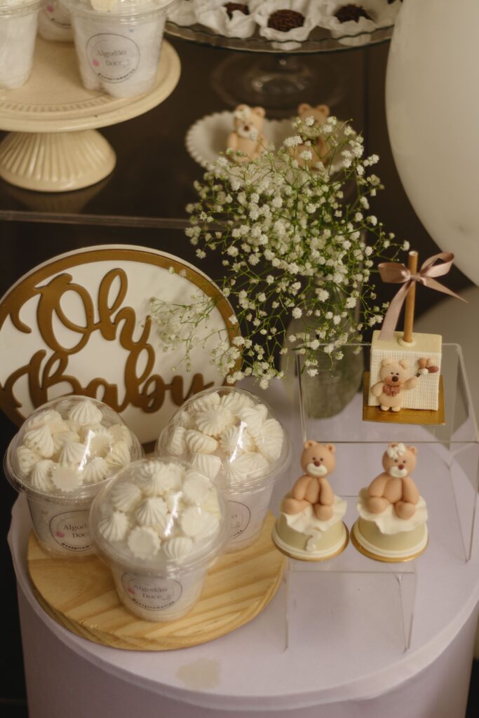 Bear themed baby shower food