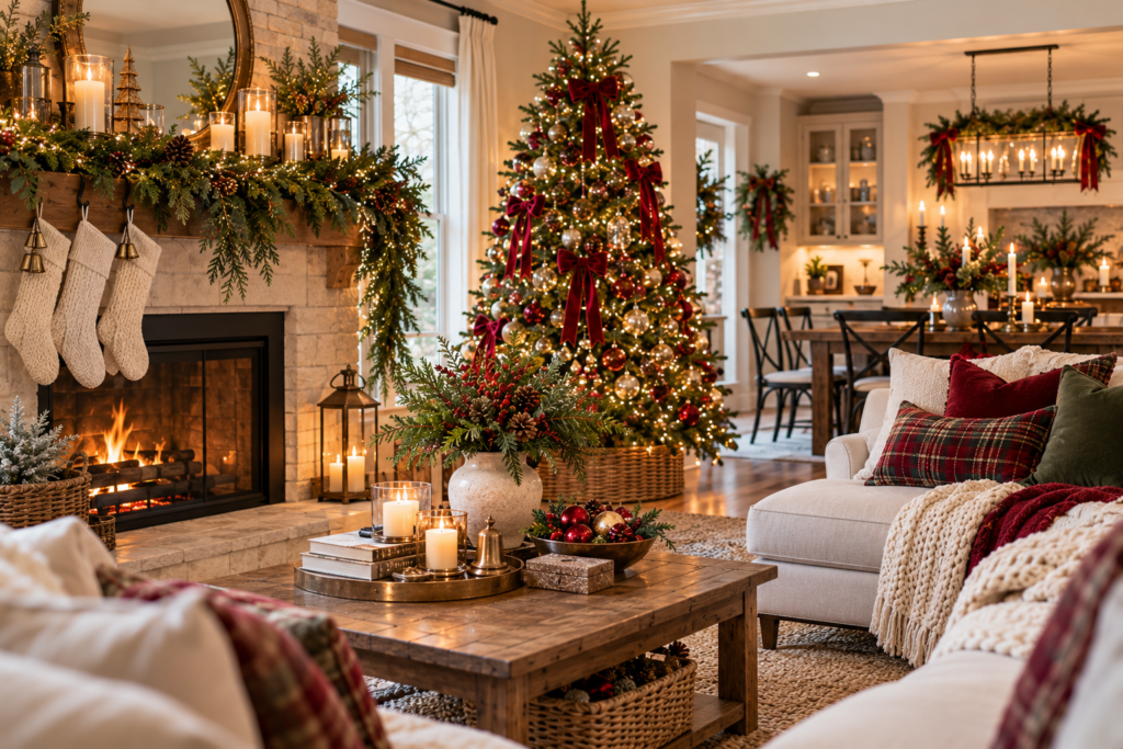 Beautiful Christmas decor in a home