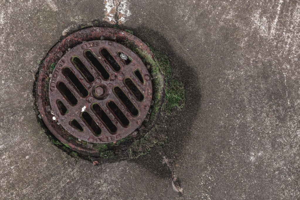 Drain in a yard