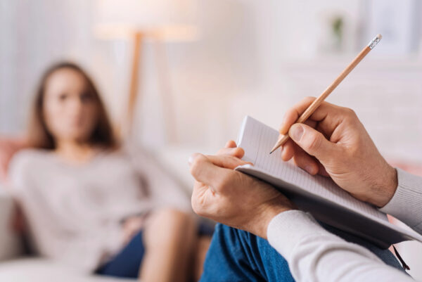 Anon counsellor speaking with a patient